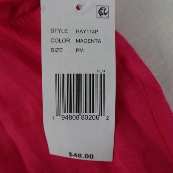 Figueroa & Flower Embroidered Tunic Top Women's Petite Size PM Pink Loose Fit - Picture 9 of 11